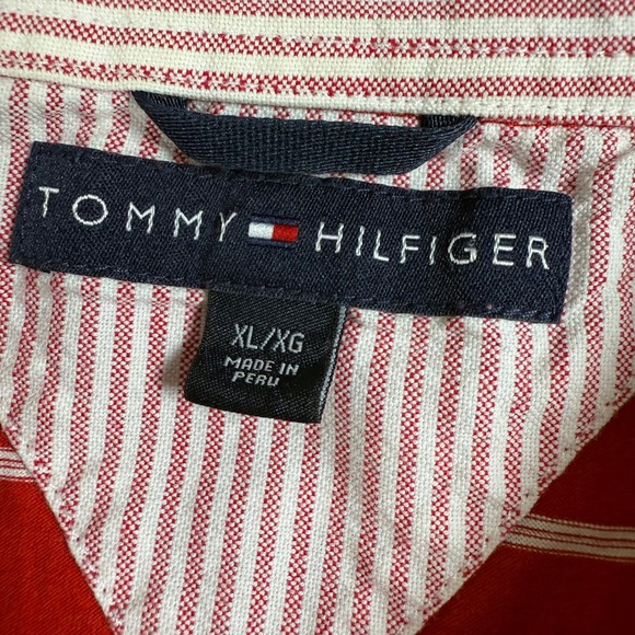 Tommy Hilfiger Men's Red Striped Polo Shirt Utah Utes Logo XL - Picture 4 of 9